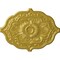 Ekena Millwork Pesaro Ceiling Medallion, Hand-Painted Rich Gold, 36"W x 26"H x 1 1/2"P CM36X26PERGS - alternate 1